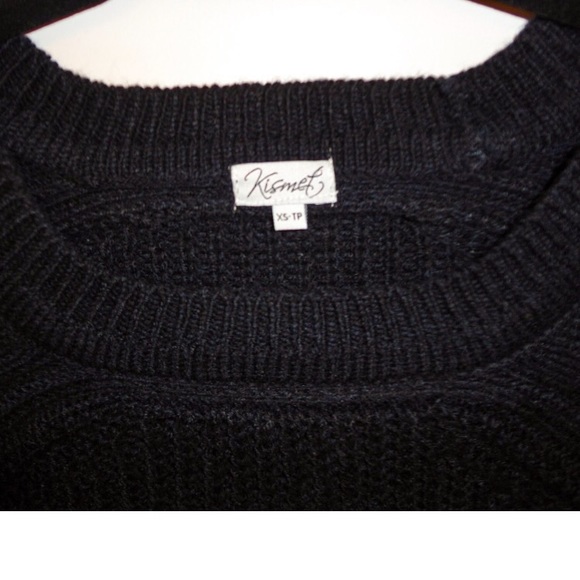 Kismet Dark Navy Pullover Sweater with Side Zipper - Picture 3 of 8